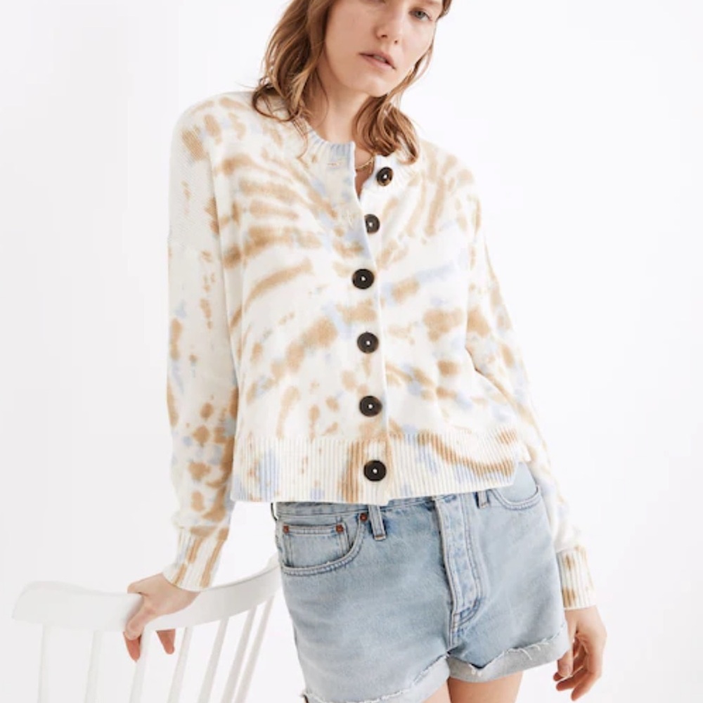 Madewell Tie-Dye broadway Button-Up Cardigan